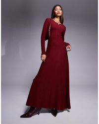 ASOS - Supersoft Long Sleeve Maxi Dress With Seam Detail - Lyst