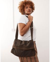 Weekday - Oversized Waxed Canvas Cross Body Bag - Lyst