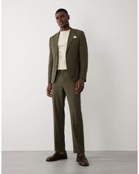 River Island - Linen Blend Suit Trousers - Lyst