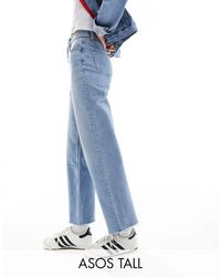 ASOS - Asos design tall – locker geschnittene, verkürzte jeans - Lyst