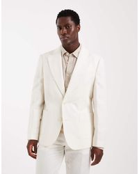 ASOS - Mix & Match Linen Rich Slim Suit Jacket - Lyst