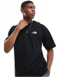 The North Face - Camiseta negra extragrande con logo simple dome - Lyst