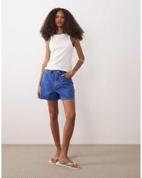 ASOS - Denim Longer A-line Shorts - Lyst
