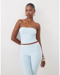 Missy Empire - Double Sculpted Slinky Bandeau Top Co-Ord - Lyst
