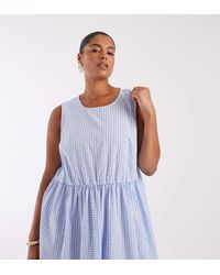 Pieces Plus - Pieces Curve Sleeveless Smocking Ditsy Floral Maxi Dress - Lyst