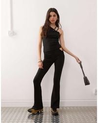 Lioness - Rebel Low Rise Cut Out Buckle Strap Detail Pants - Lyst