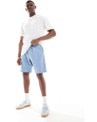 Jack & Jones - Pantalones Cortos Vaqueros Ligeros De Corte Suelto Con Cordón Ajustable Y Lavado Azul De - Lyst