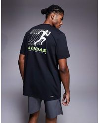 adidas Originals - Adidas Running T-Shirt With Retro Back Print - Lyst