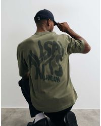 AllSaints - Orlando Short Sleeve Graphic Logo T-shirt With Back Print - Lyst