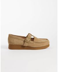 Clarks - Wallabee evo bar schuhe aus dunkel sandfarbenem wildleder - Lyst