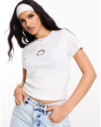 ASOS - Asos Design Weekend Collective Ribbed Baby Tee With Circle Logo - Lyst