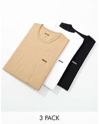 BOSS - 3 Pack Of Logo T-shirts - Lyst