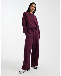 ASOS - Oversized Barrel Leg Brushback Sweatpants With Seam Detail - Lyst
