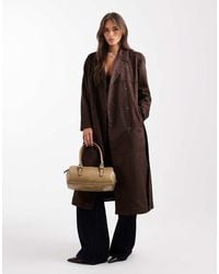 ONLY - Faux Suede Trench Coat - Lyst