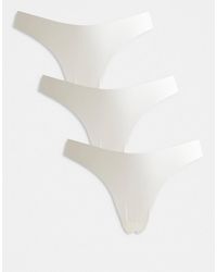 ONLY - 3 Pack Lace Brazilian Brief - Lyst
