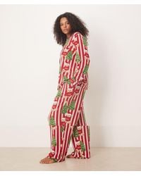Chelsea Peers - Curve Poly Long Sleeve Revere Pyjama Set - Lyst