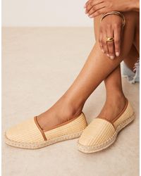 ASOS - Joey - espadrilles à bout fermé - raphia naturel - Lyst