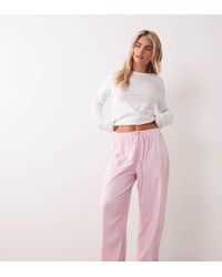 ASOS - Asos Design Petite Mix & Match Cotton Pajama Pants - Lyst
