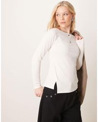 Abercrombie & Fitch - Slash Neck Asymmetric Top - Lyst
