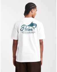 Parlez - Regular Fit Screen Printed Fishing Graphic T-shirt With Back Print - Lyst