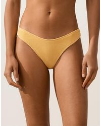 Oysho - U-Cut Crinkle Brazilian Bikini Briefs - Lyst