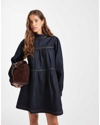 Miss Selfridge - Denim Tiered Dress - Lyst