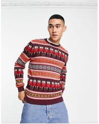 ASOS Knitted Oversized Jumper With Cow Design for Men | Lyst