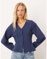 ASOS - Curved Cocoon Sleeve Button Through Co Ord Top - Lyst