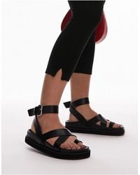 TOPSHOP - Wide Fit Jaydee Strappy Sandal With Toe Loop - Lyst