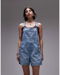 Levi's - – shortall – kurze jeans-latzhose im utility-stil - Lyst