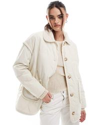 Threadbare - Gewatteerd Jack Met Corduroy Detail - Lyst
