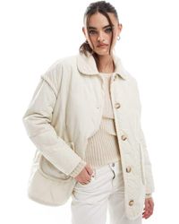 Threadbare - Quilted Jacket With Cord Detail - Lyst