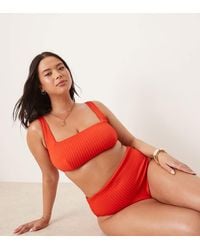 ASOS - Asos Design Curve Riddy Rib Crop Bikini Top - Lyst