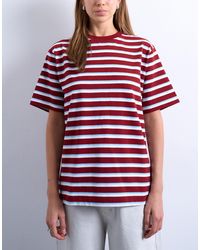 TOPSHOP - Stripe Premium Basic Short Sleeve Tee - Lyst