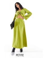 Vero Moda - Satin Maxi Skirt Co-ord - Lyst
