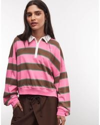 Nike - Long Sleeve Striped Polo Top - Lyst
