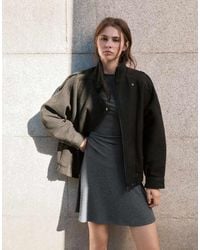 Pull&Bear - Korte Gerimpelde Jurk Van Zachte Stof - Lyst