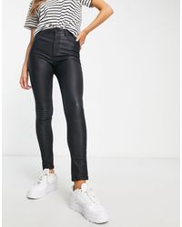 New Look - Jeans neri spalmati push-up modellanti super skinny a vita alta - Lyst