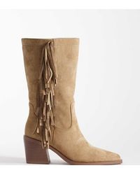 SIMMI - Simmi London Wide Fit Tevy Fringed Western Knee Boots - Lyst