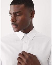 ASOS - Smart Slim Herringbone Shirt - Lyst