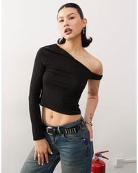 Collusion - Twist Shoulder Long Sleeve Top - Lyst