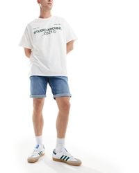 Tommy Hilfiger - Scanton - short en jean coupe slim - délavage moyen - Lyst