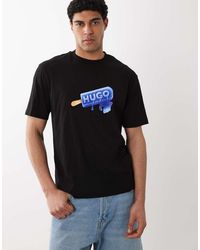 HUGO - Chest Graphic Print T-shirt - Lyst