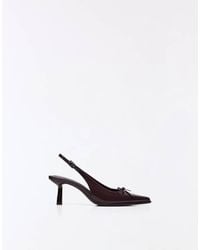 Bershka - Kitten Heel Slingback Shoes - Lyst