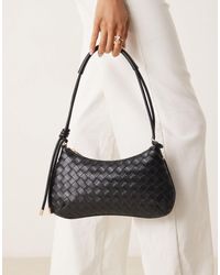 ASOS - Woven Shoulder Bag With Knot Detail Skinny Strap - Lyst