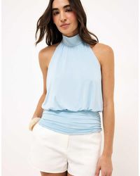 NA-KD - X Audrey Afonso Jersey Halterneck Open Back Top - Lyst