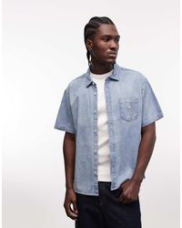 Obey - Owens Denim Short Sleeve Shirt - Lyst