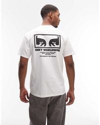 Obey - Graphic Logo T-shirt With Back Print - Lyst