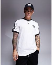 adidas Originals - Weiße adicolor -klassiker 3 gestreifte herren t -shirt - Lyst