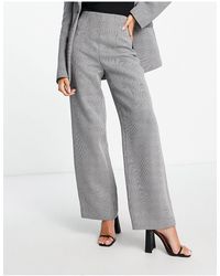 & Other Stories - Pantalon habillé d'ensemble à carreaux en laine mélangée - noir et blanc - Lyst